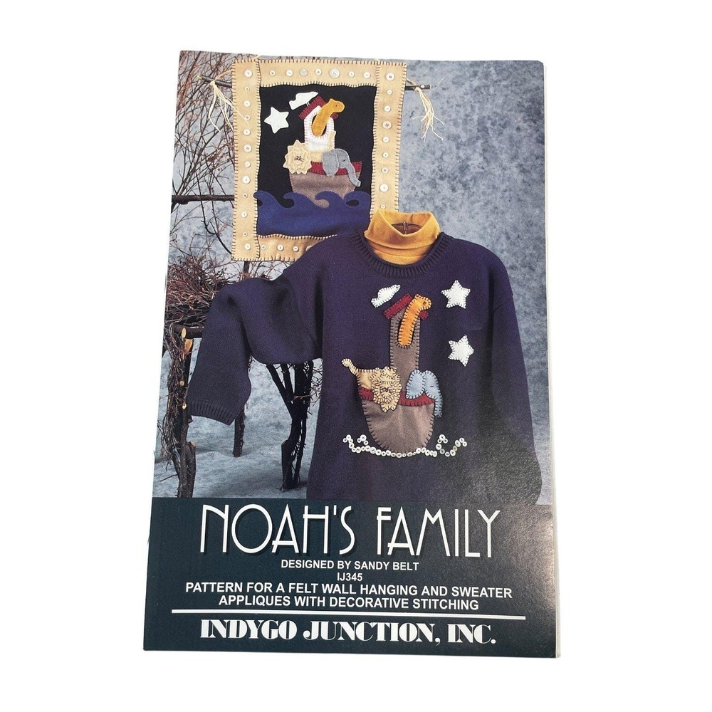 Indygo Junction IJ345‎ Noah's Family Felt Wall Hanging Sweater Pattern
